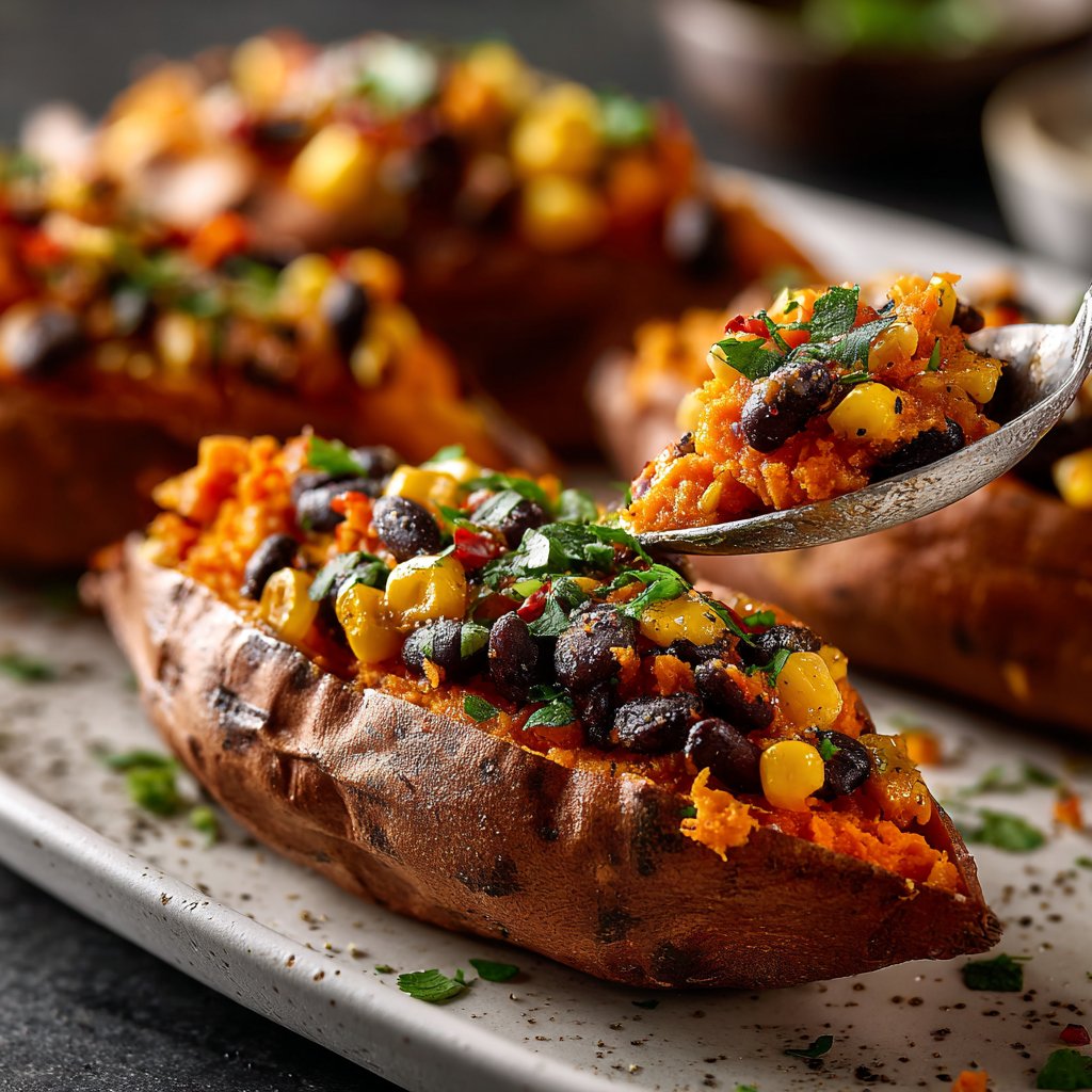 Valentine Dinner Stuffed Sweet Potatoes