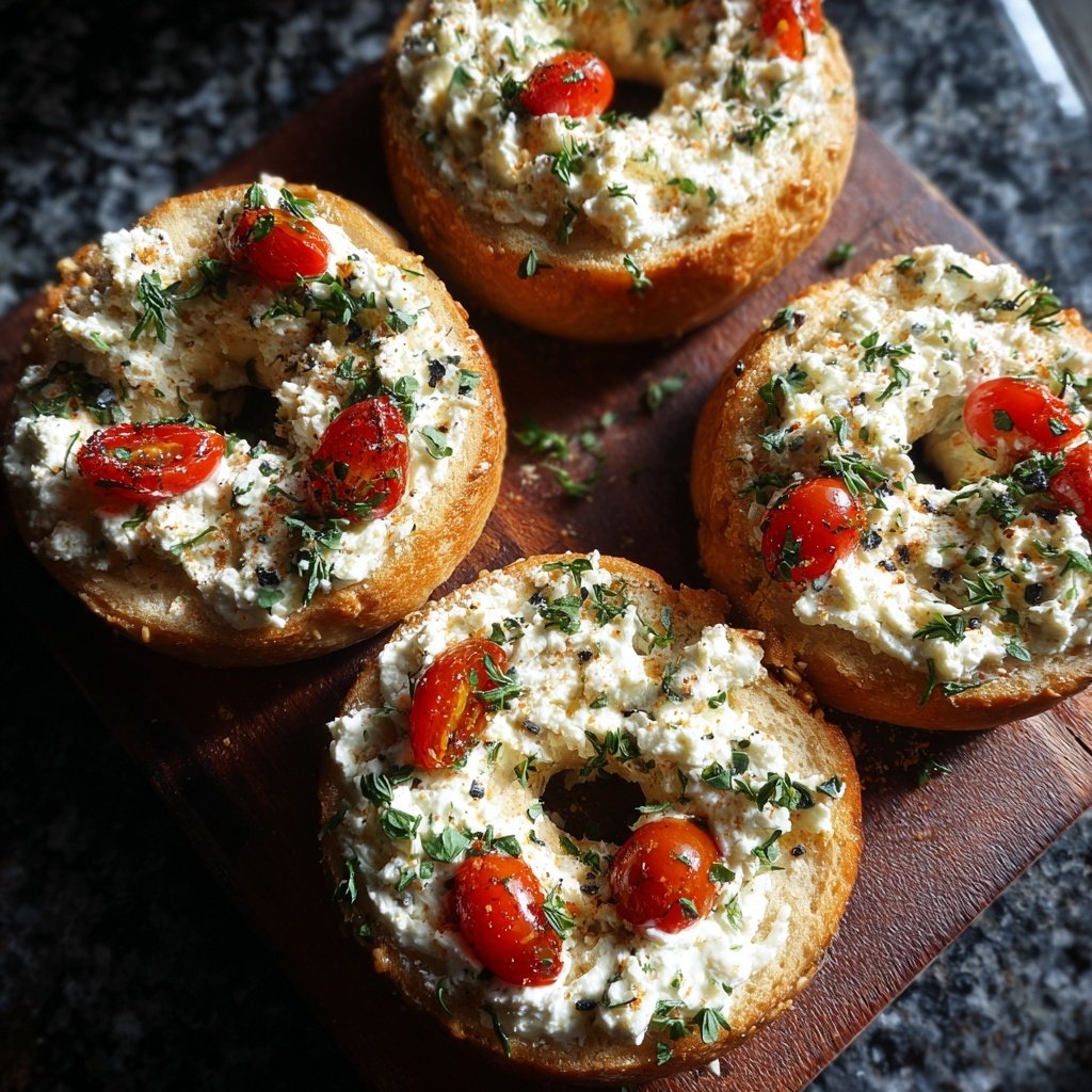 Healthy Bagels with Cottage Cheese