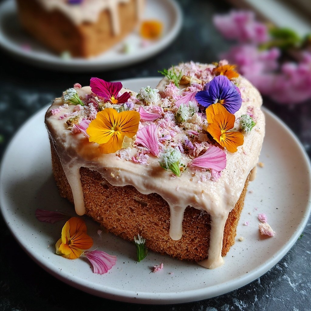 Mini Heart Cake with Almond Sponge