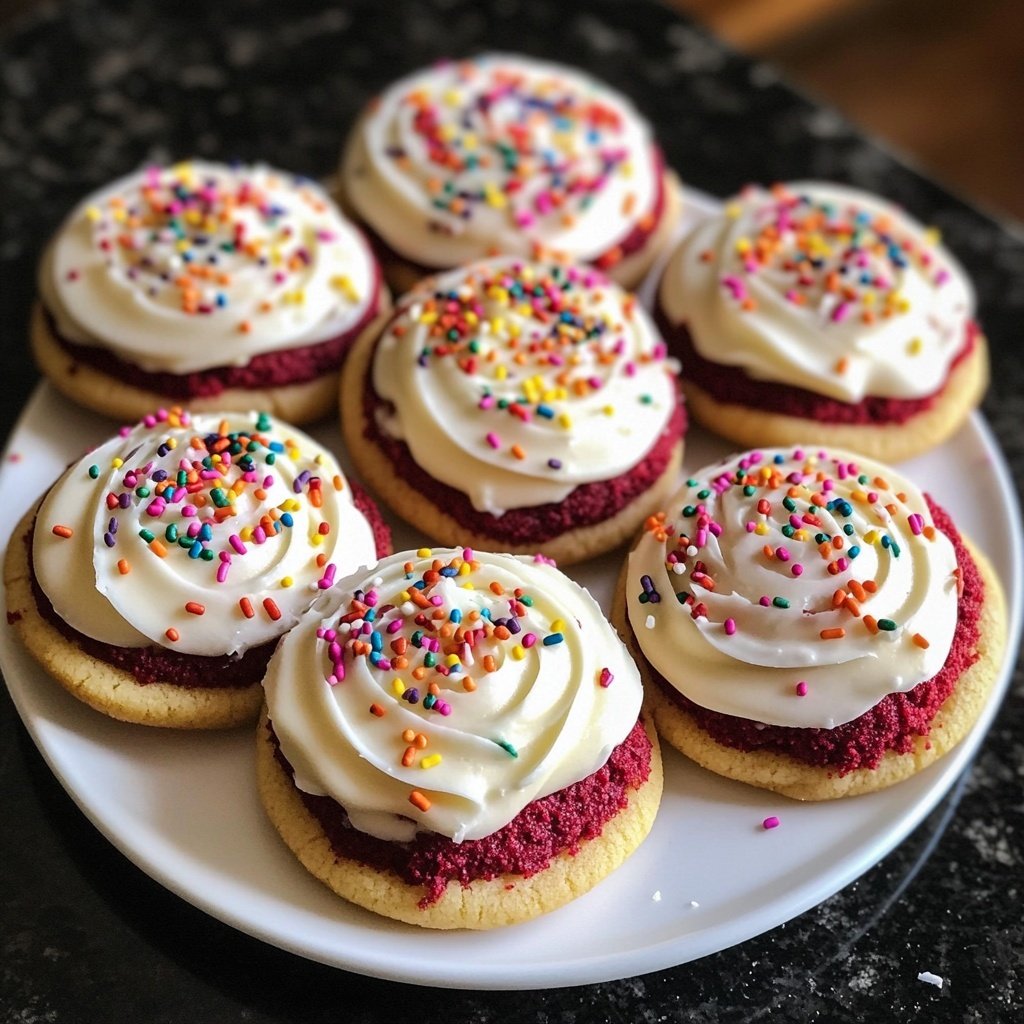 Crumbl Copycat Red Velvet Cupcake Cookies
