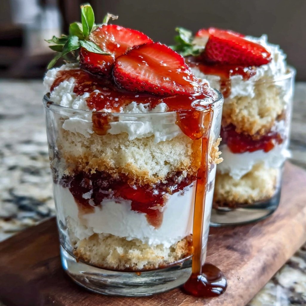Strawberry Angel Food Cake Parfaits