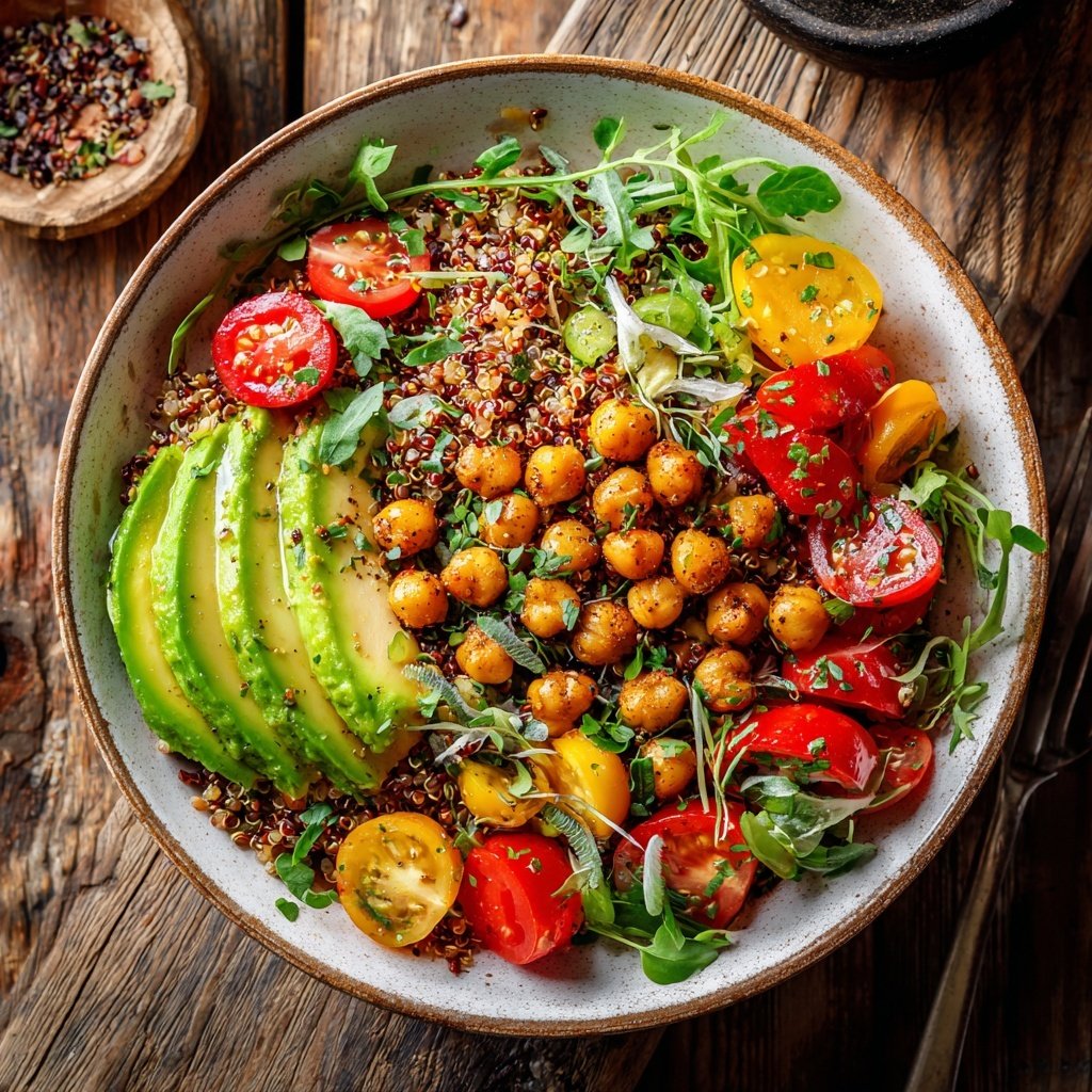 Healthy Dinner Mediterranean Veggie Bowl