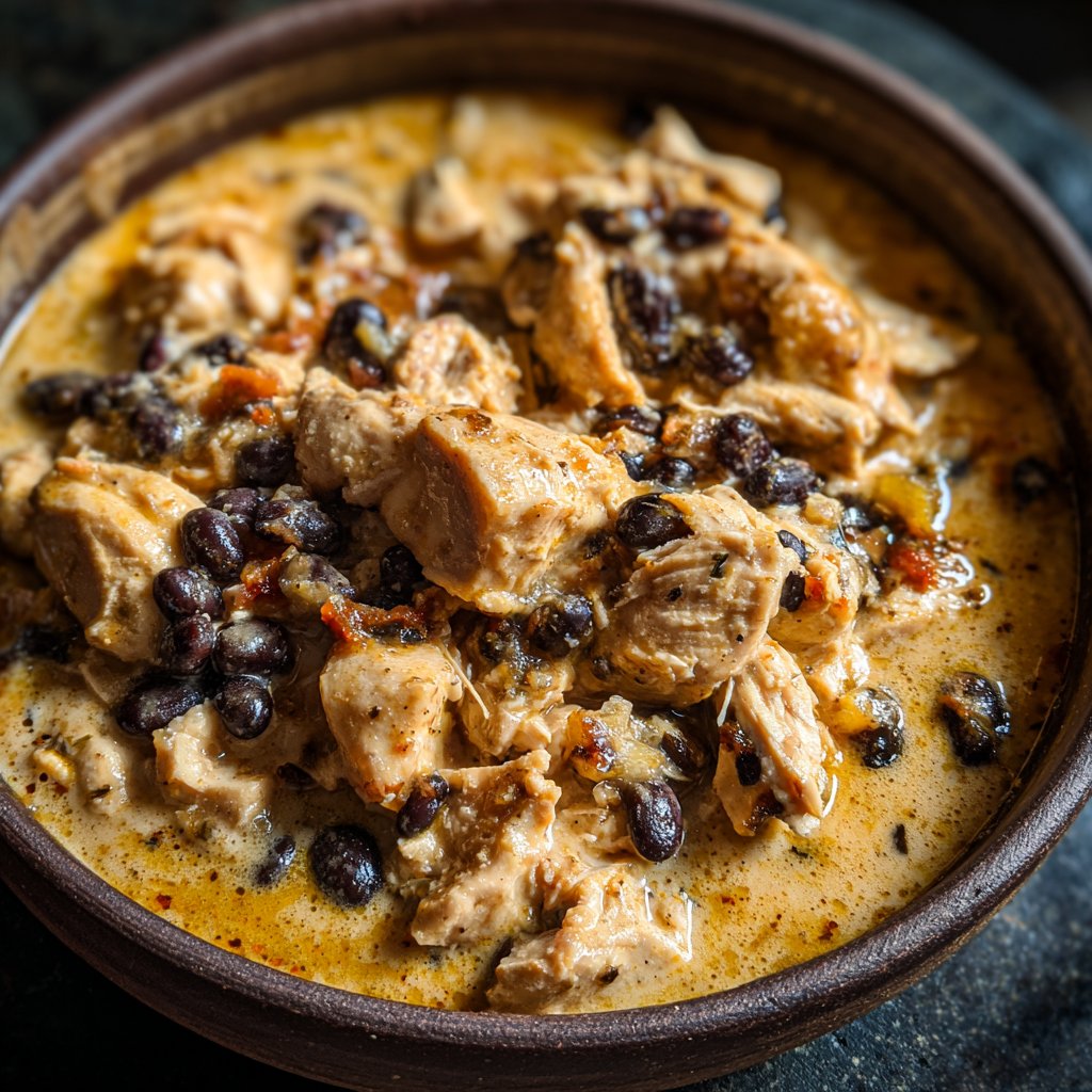 Dump-and-Go Crockpot Chicken and Black Beans