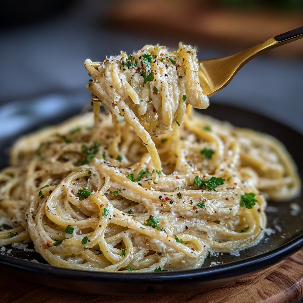 Easy Creamy Garlic Pasta