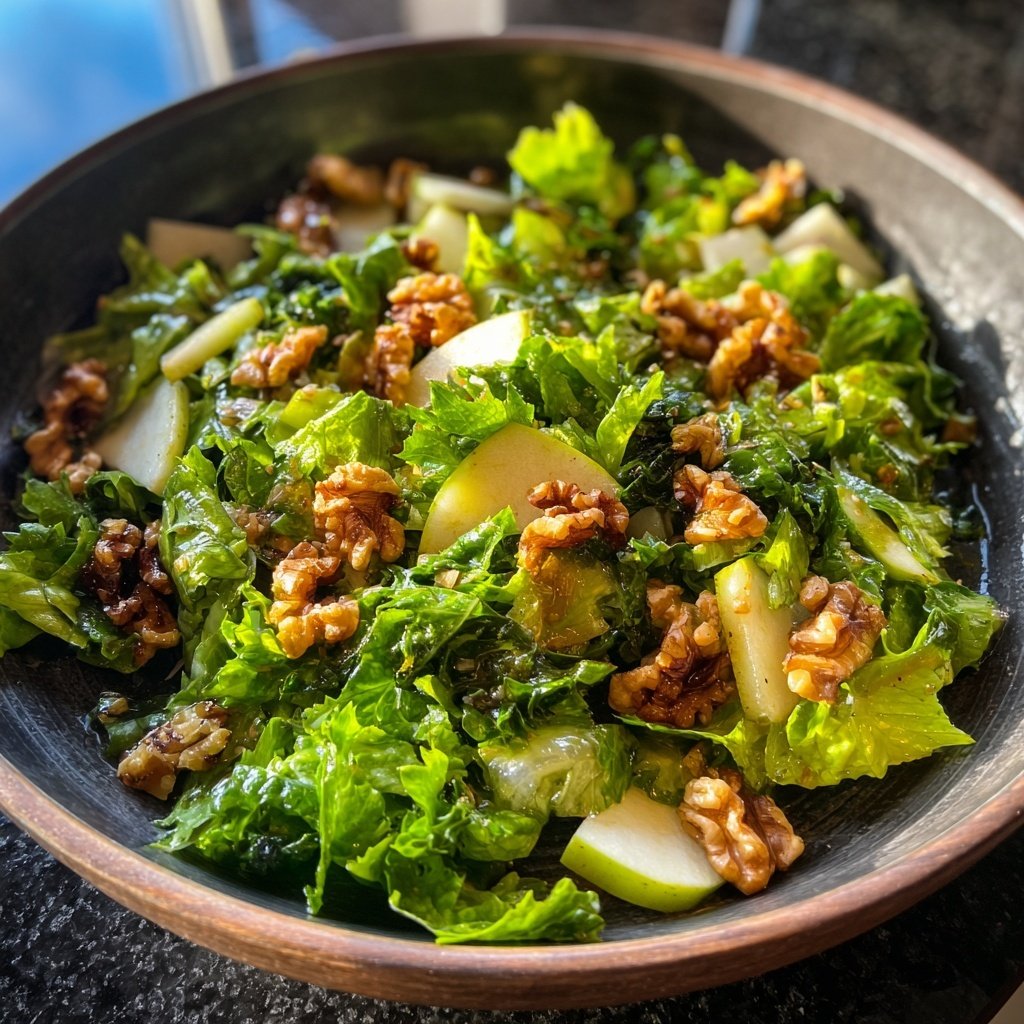 Celery Salad With Apple And Walnuts