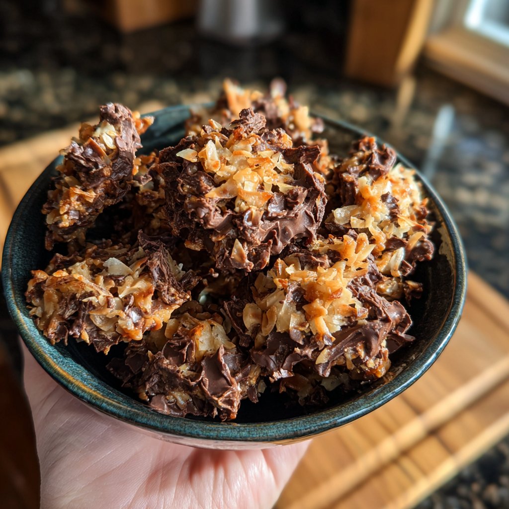 Chocolate Coconut Peanut Clusters