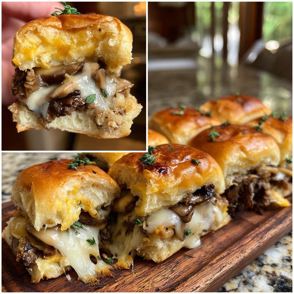 Easy Slider Mushroom Swiss Veggie Sliders