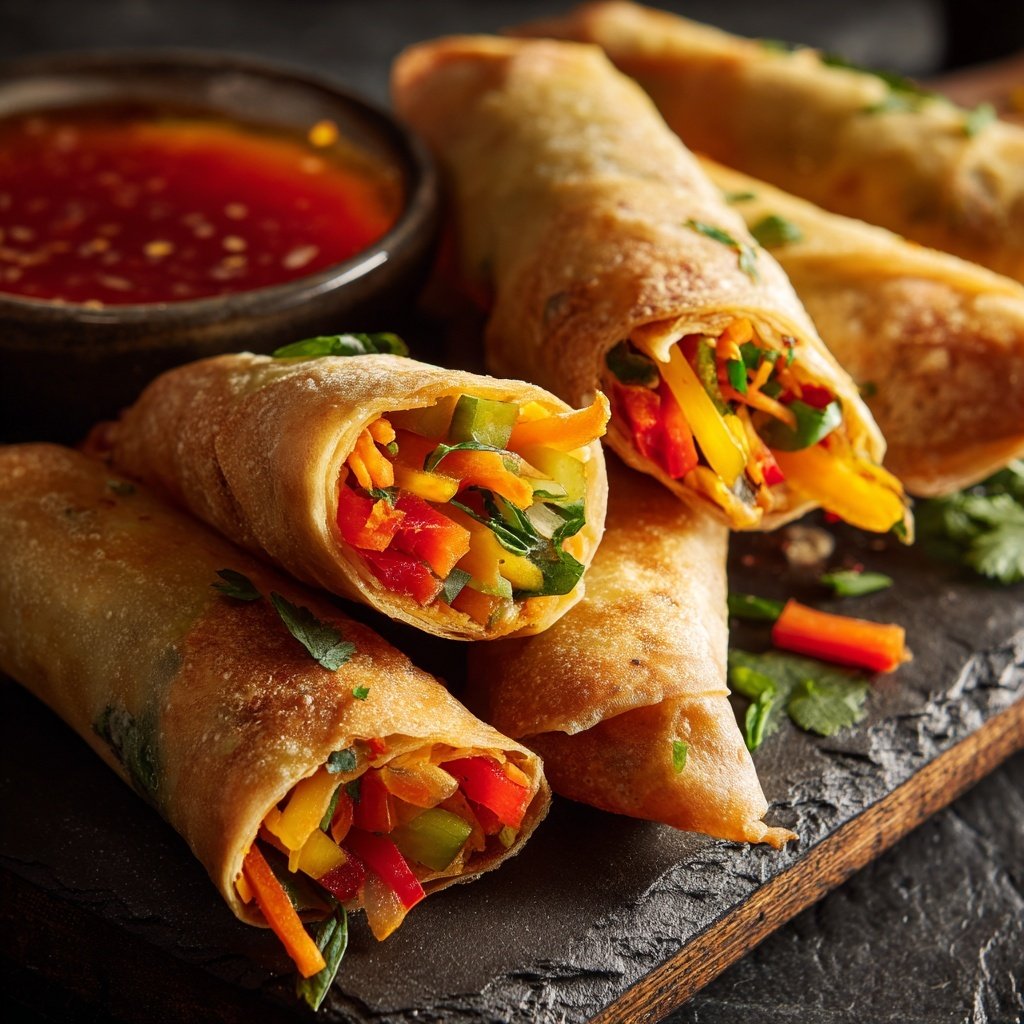 Super Bowl Veggie Spring Rolls