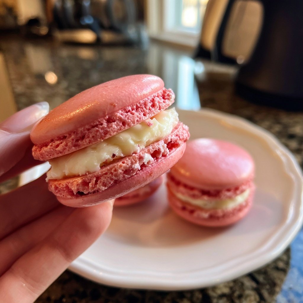 Valentines Treats Raspberry Macarons