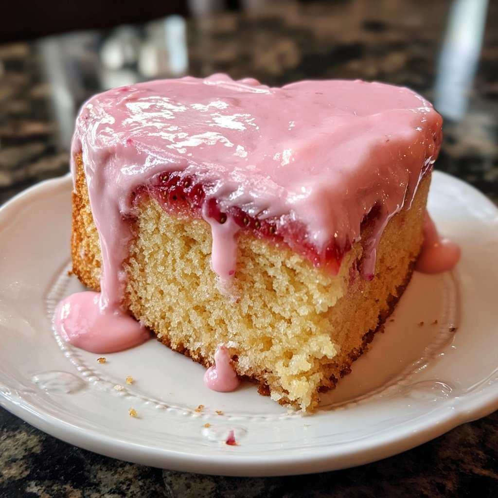 Mini Heart Cake with Strawberry Filling