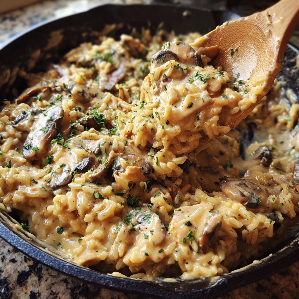 Creamy Mushroom Chicken And Rice