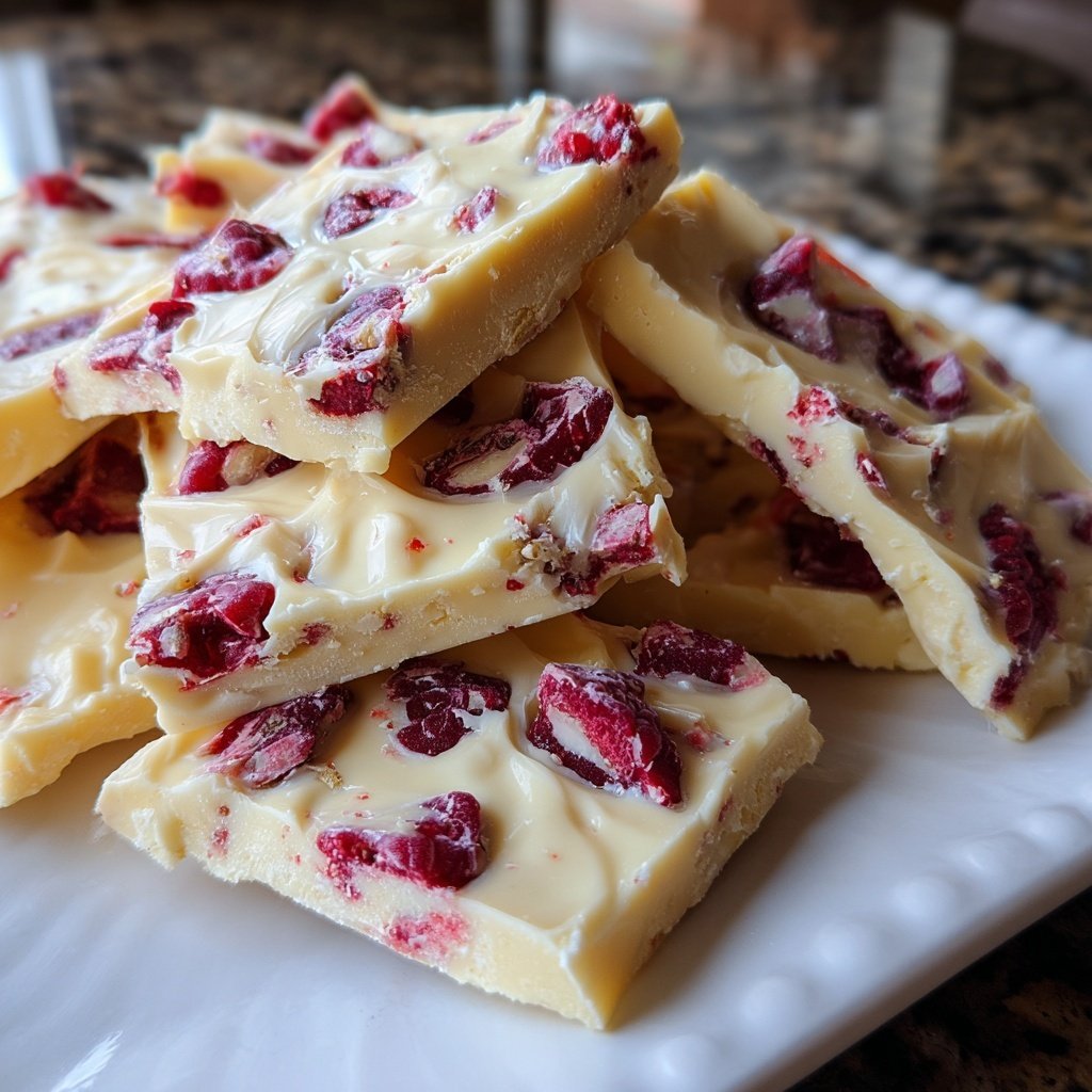 Raspberry White Chocolate Bark