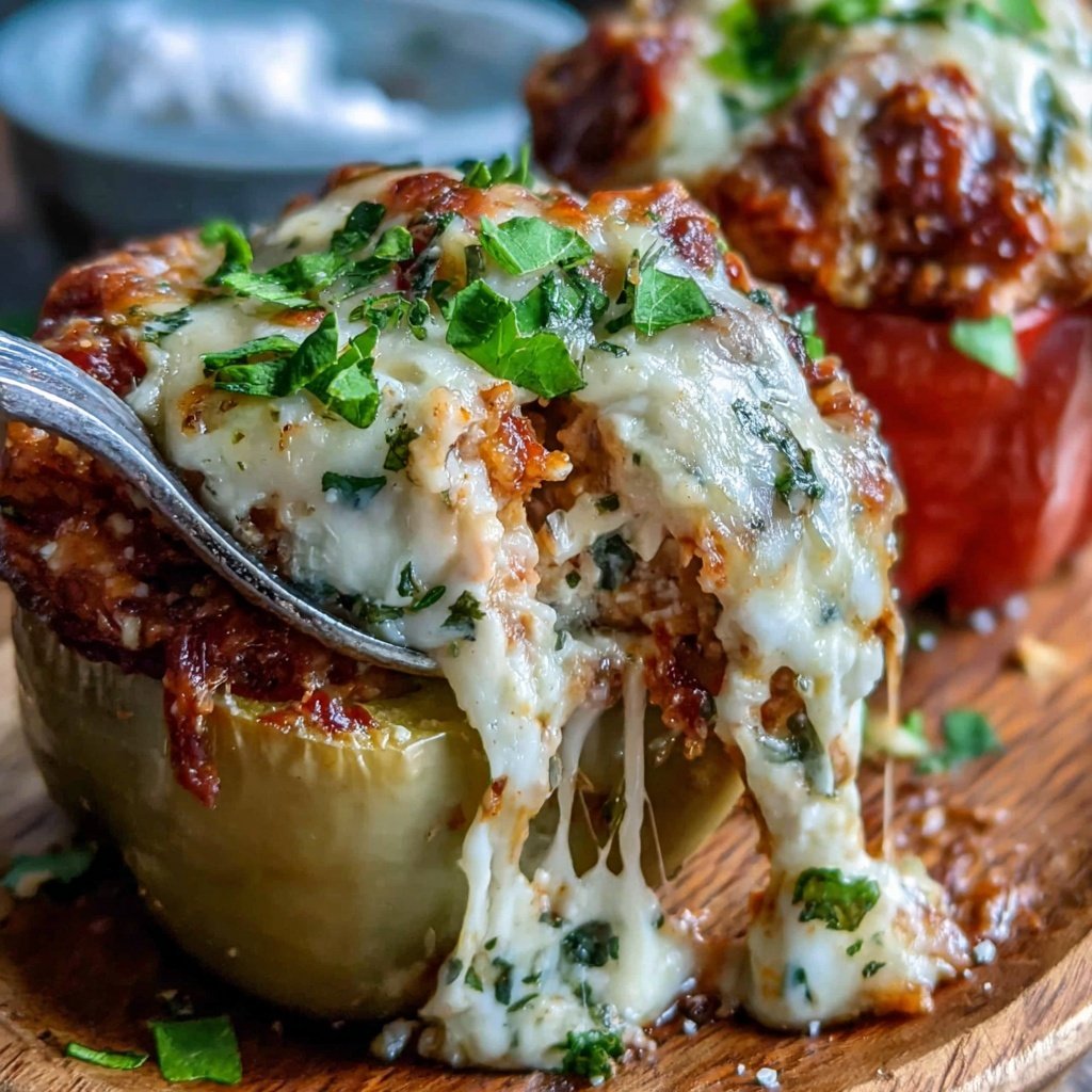 Ground Chicken Stuffed Bell Peppers