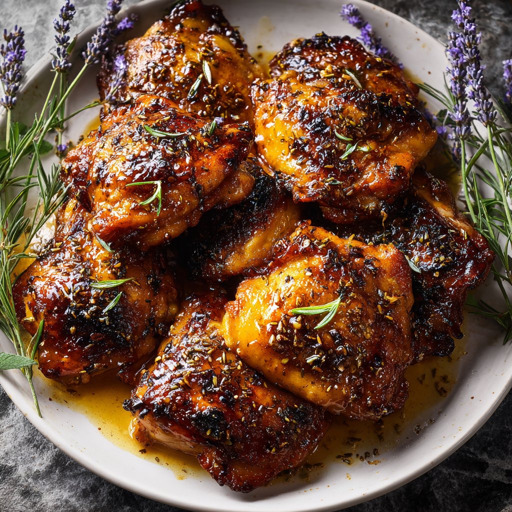 Honey Lavender Chicken Thighs