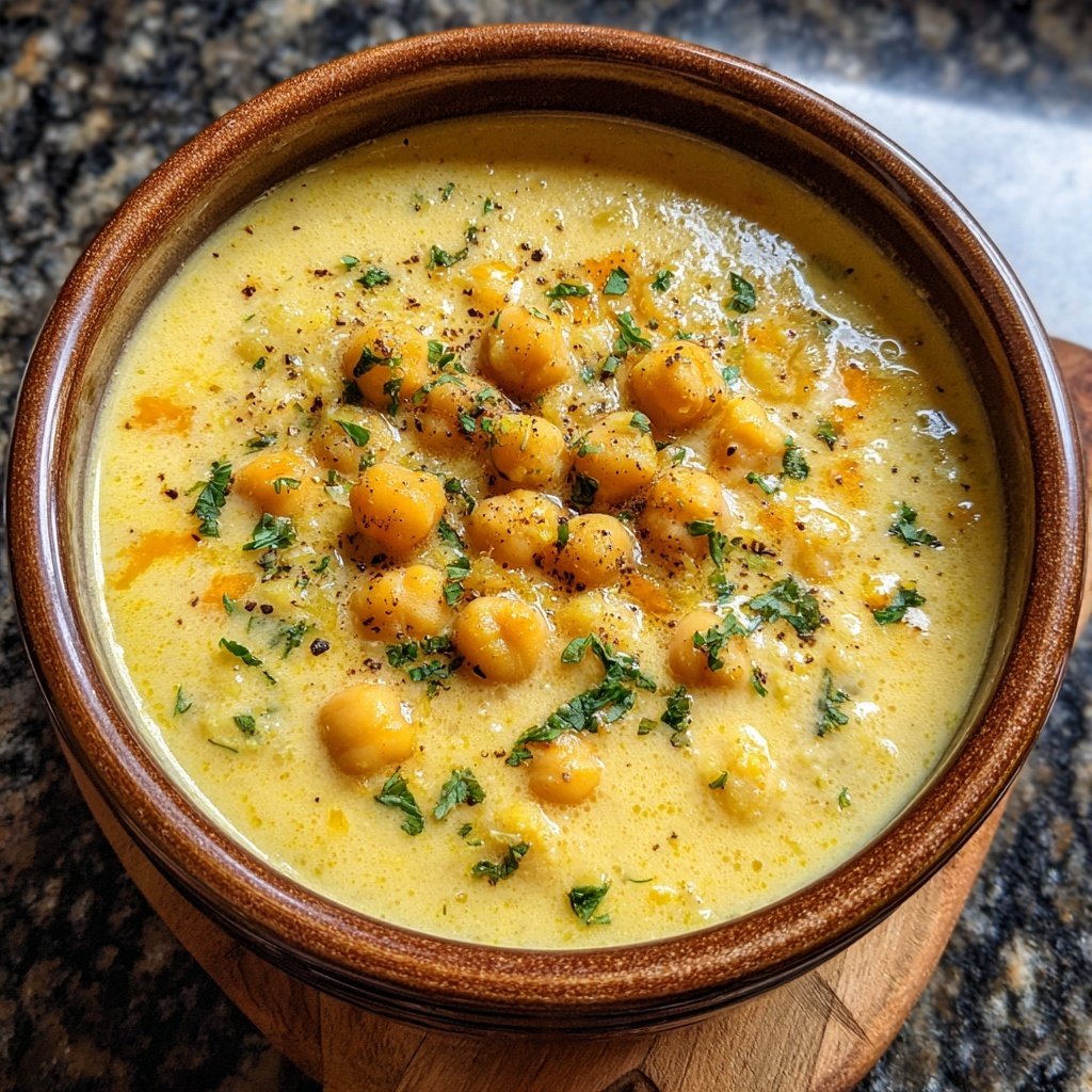 Creamy Lemon Chickpea Soup